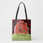 Whimsical Ladybug Garden "Lucky Charm" Wrap-Around Tote Bag (Voorkant)