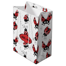 Whimsical Ladybug met Spletters van verven Middelg