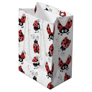 Whimsical Ladybug met Spletters verf Medium Cadeauzakje