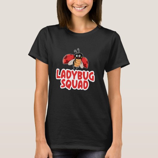 Whimsical Ladybug Quad Kawaii Anime Bugs T-shirt (Voorkant)