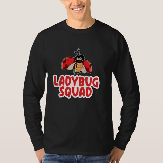 Whimsical Ladybug Quad Kawaii Anime Bugs T-shirt (Voorkant)