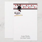 Whimsical Ladybug Stationery van leraar Briefpapier (Voorkant / Achterkant)