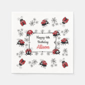 Whimsical Ladybugs Birthday Servet (Voorkant)