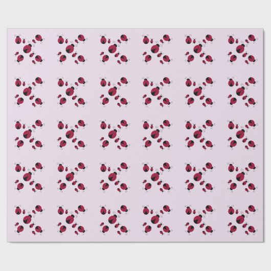 Whimsical Ladybugs Cadeaupapier (Vlak)