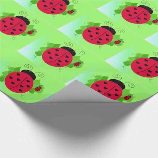 Whimsical Ladybugs Cadeaupapier (Hoek)