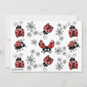 Whimsical Ladybugs Kaart (Achterkant)