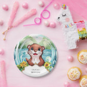 Whimsical Lake Otter Verjaardag Papieren Bordje (Feest)