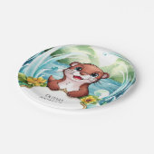 Whimsical Lake Otter Verjaardag Papieren Bordje (Gekanteld)