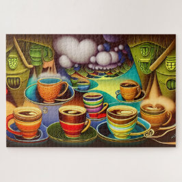 Whimsical Land of Coffee Cups Legpuzzel