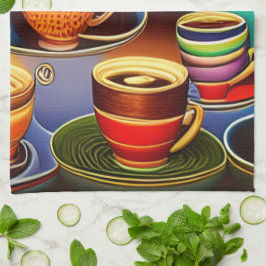 Whimsical Land of Coffee Cups Theedoek