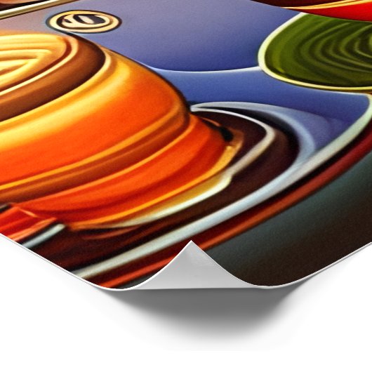 Whimsical Land of Coffee Digital Art Poster (Hoek)