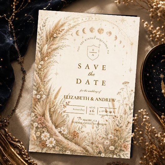 Whimsical Landelijke Hemelbruiloft Save The Date