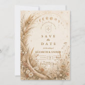 Whimsical Landelijke Hemelbruiloft Save The Date (Voorkant)