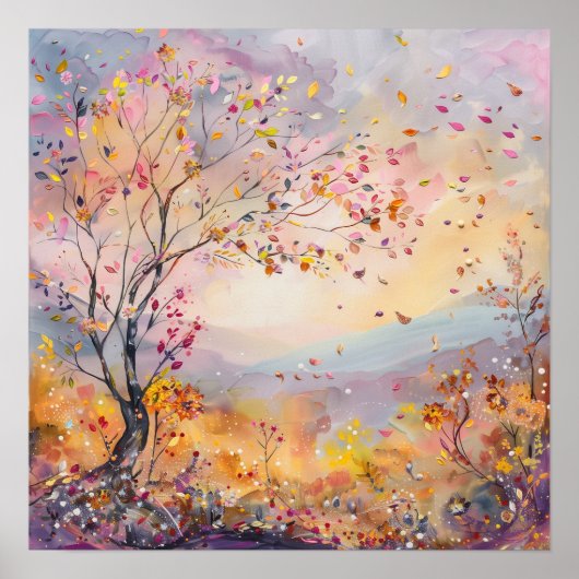Whimsical Landscape Fantasy Wanddecoratie Poster (Voorkant)