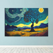 Whimsical Landschap Canvas Afdruk (Insitu (Houten vloer))