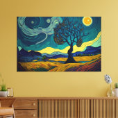 Whimsical Landschap Canvas Afdruk (Insitu (Woonkamer))
