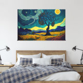 Whimsical Landschap Canvas Afdruk (Insitu (Slaapkamer))