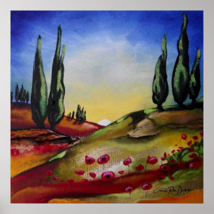 Whimsical Landschap Poster
