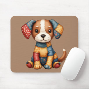 Whimsical Lapjes Hond Folk Art Cottagecore Muismat
