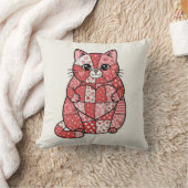 Whimsical Lapjeskat Met Hart Kunst Kussen (Deken)