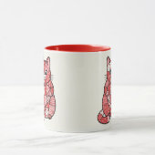 Whimsical Lapjeskat Met Hart Kunst Mok (Midden)