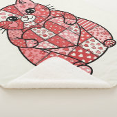 Whimsical Lapjeskat Met Hart Kunst Sherpa Deken (3/4)