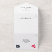 Whimsical Las Vegas bruiloft All In One Uitnodiging (Buitenkant)