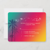 Whimsical Las Vegas Huwelijksreactie RSVP Kaartje (Achterkant)