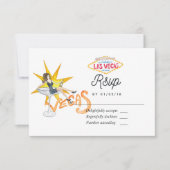 Whimsical Las Vegas Wedding RSVP Kaart (Voorkant)