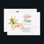 Whimsical Las Vegas Wedding RSVP Kaart<br><div class="desc">Las Vegas-themed bruiloft rsvp aanpasbaar aan je specificaties.</div>