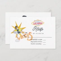 Whimsical Las Vegas Wedding RSVP Kaart