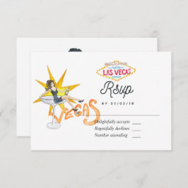 Whimsical Las Vegas Wedding RSVP Kaart