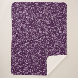 Whimsical Lavendel Blooms Cosy Throw