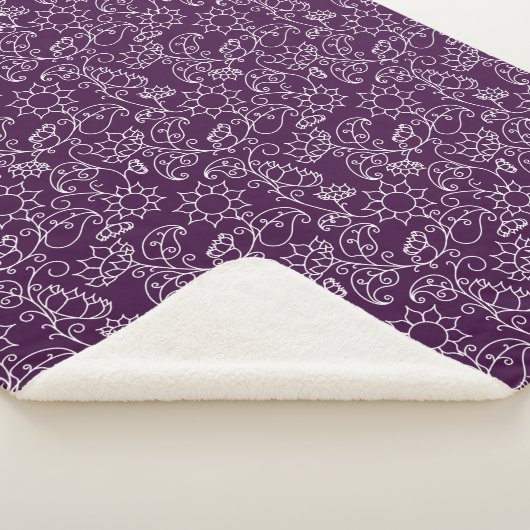 Whimsical Lavendel Blooms Cosy Throw (3/4)