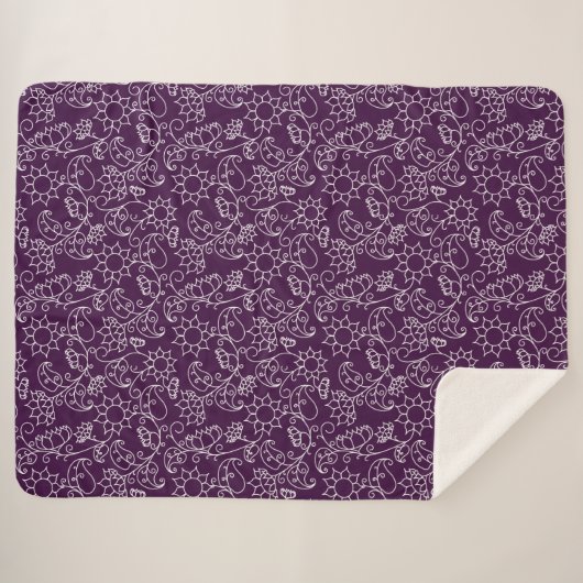 Whimsical Lavendel Blooms Cosy Throw (Voorkant (horizontaal))