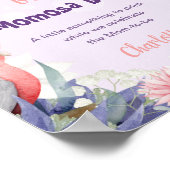 Whimsical Lavendel Moederdag Bar Baby Shower Bord Poster (Hoek)