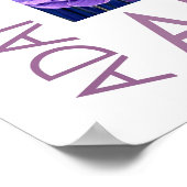 Whimsical Lavender & Pink Anemone Flower Garden Poster (Hoek)