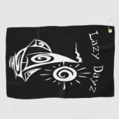 Whimsical Lazy Sailboot Golfhanddoek (Horizontaal)