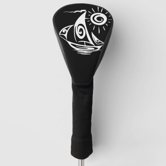 Whimsical Lazy Sailboot Golfheadcover (Voorkant)