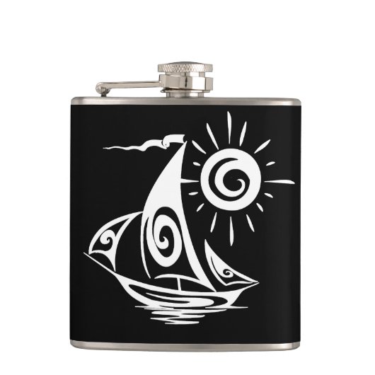 Whimsical Lazy Sailboot Heupfles (Voorkant)