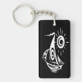 Whimsical Lazy Sailboot Sleutelhanger (Voorkant)