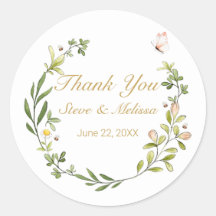 Whimsical Leafy Wreath met Vlinder