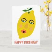 Whimsical Lemon Custom Kaart (Gele Bloem)