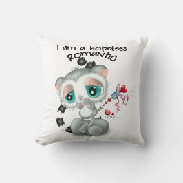 Whimsical Lemur with Heart Arrow – Cozy Love Kussen