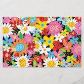 Whimsical lente bloemen tuin dank u foto briefpapier (Achterkant)