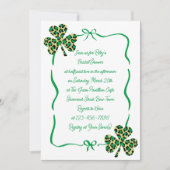 Whimsical Leopard Print Shamrock Vrijgezellenfeest Kaart (Voorkant)