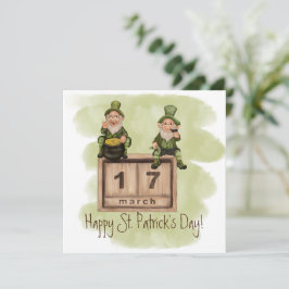 Whimsical Leprechauns St. Patrick's Day Flat Kaart