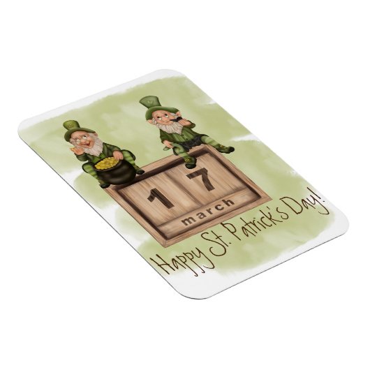 Whimsical Leprechauns St. Patrick's Day Magneet (Rechterzijde)
