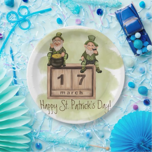 Whimsical Leprechauns St. Patrick's Day Papieren Bordje (Feest)