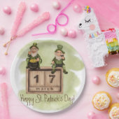 Whimsical Leprechauns St. Patrick's Day Papieren Bordje (Feest)